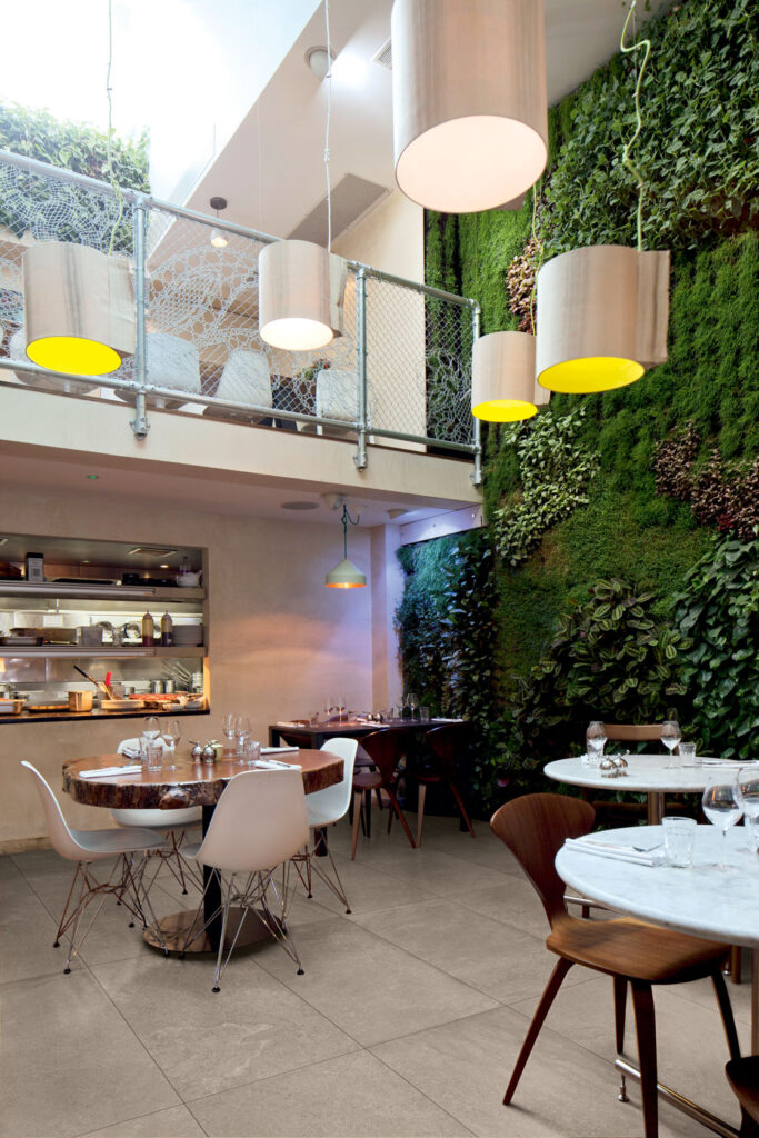 Karpo, London, United Kingdom. Architect: The Narrative , 2012. Restaurant with living wall.